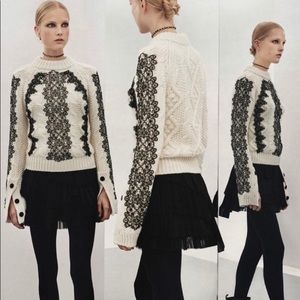 Zara cable knit sweater with high collar
